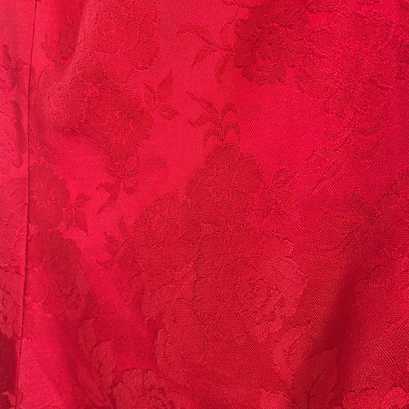 Adorable sweetheart neckline red vintage party dress - Picture 3 of 4